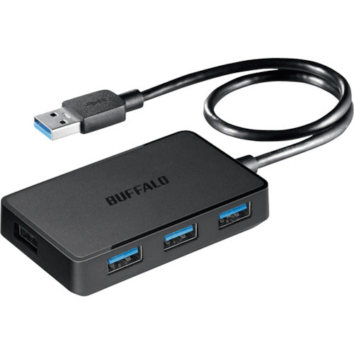 BAFFALO USB 3.0 Bus Powered Hub 4 Port Type with Magnet Black BSH4U300U3BK 1 pc