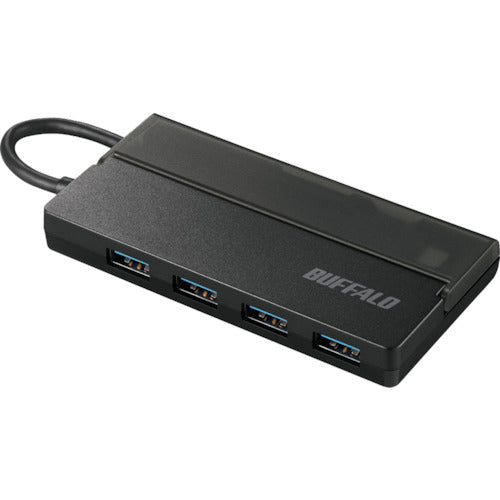 ＢＡＦＦＡＬＯ　ＵＳＢ３．１（Ｇｅｎ１）　Ｔｙｐｅ−Ｃ　バスパワーハブ　４ポート　ケーブル収納　ブラック　BSH4U130C1BK　1 個