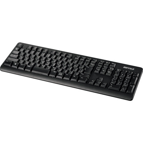 BAFFALO Antibacterial and Highly Durable Wireless 2.4GHz Full Keyboard Black BSKBW130BK 1 pc