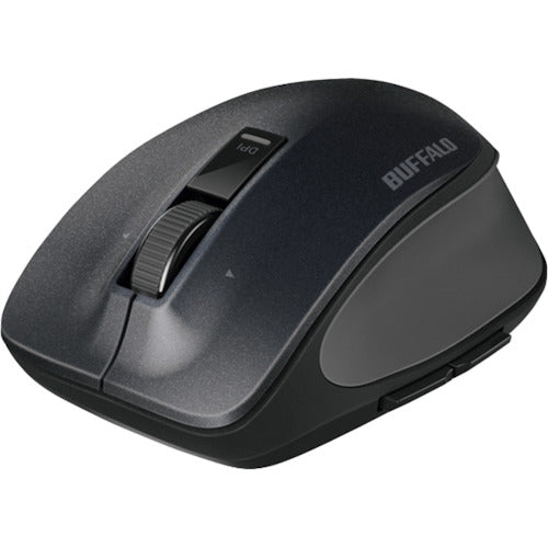 BAFFALO Wireless Blue LED Premium Fit Mouse, Medium Size, Black, BSMBW500MBK, 1 pc