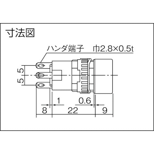 ＩＤＥＣ　φ１６正角形照光押しボタンスイッチ　AL6Q-M14A　1 個