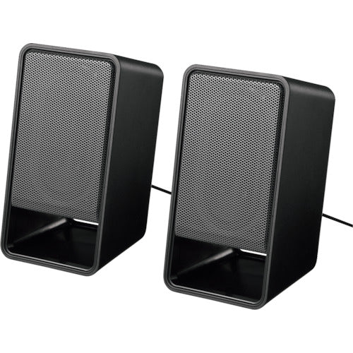 BAFFALO PC용 스피커 USB 전원 헤드폰 출력 대응 ​​블랙 BSSP300UBK 1개