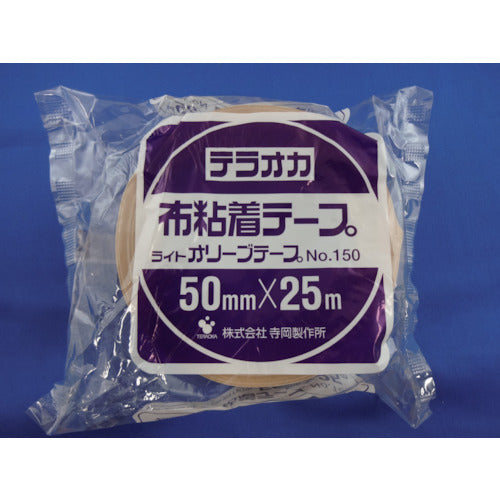 ＴＥＲＡＯＫＡ　ライトオリーブテープＮＯ．１５０クリーム５０ｍｍ×２５Ｍ　150C50X25　1 巻