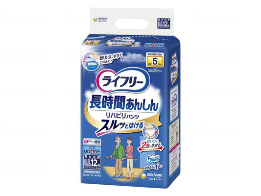 Unicharm T Long-lasting Rehabilitation Pants LL 12-piece Case LL