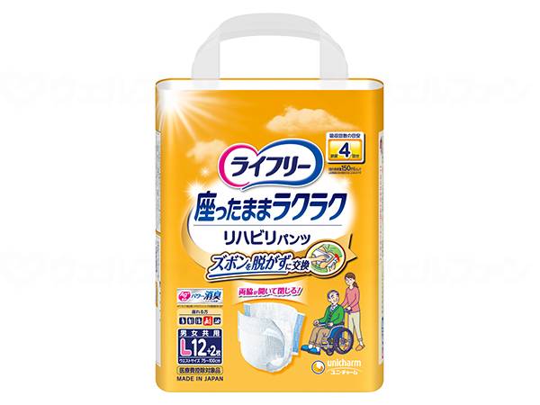 ユニ・チャームTズボンを脱がずに交換リハビリパンツL12枚 袋 L