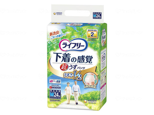 ユニ・チャームＴ超うす型下着の感覚ﾊﾟﾝﾂM24枚 袋 M