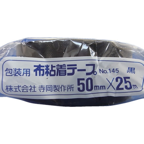 ＴＥＲＡＯＫＡ　カラーオリーブテープ　ＮＯ．１４５　黒　５０ｍｍ×２５Ｍ　145 BK-50X25　1 巻