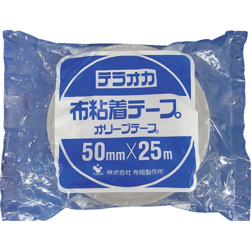 ＴＥＲＡＯＫＡ　カラーオリーブテープ　ＮＯ．１４５　灰　５０ｍｍ×２５Ｍ　145 GY-50X25　1 巻