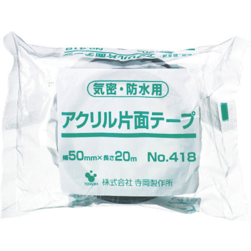 ＴＥＲＡＯＫＡ　気密防水用粘着テープ　ＮＯ．４１８　透明　５０ｍｍＸ２０Ｍ　418 TM-50X20　1 巻