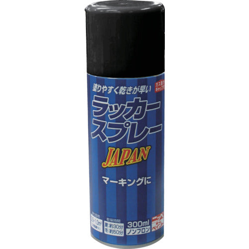 닛페 래커 스프레이 JAPAN 300ml 윤기없는 블랙 221T003-300 4976124253225 1개