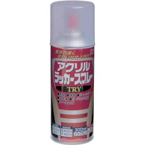 니페 아크릴 래커 스프레이 TRY 300ml 투명 클리어 222T005-300 4976124253645 1개