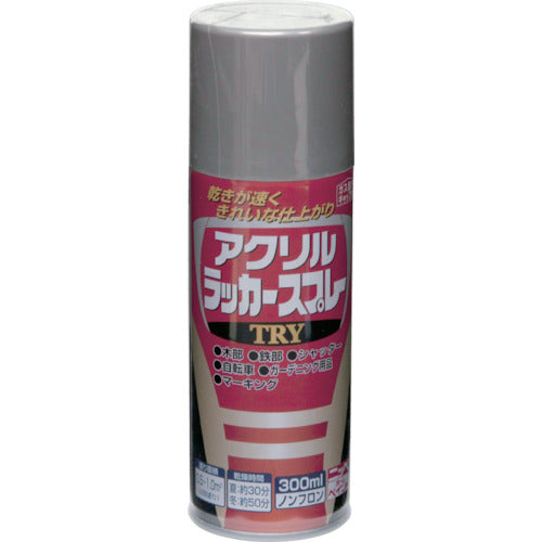 ニッぺ　アクリルラッカースプレーＴＲＹ　３００ｍｌ　シルバーメタリック　２２２Ｔ０１９−３００　4976124253782　1 本
