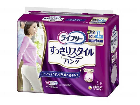 ユニ・チャームT ﾗｲﾌﾘｰすっきりｽﾀｲﾙﾊﾟﾝﾂ（女性用） 袋 Ｌ9枚