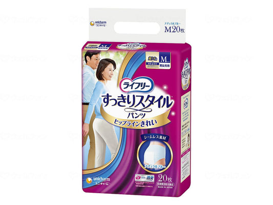 ユニ・チャームﾗｲﾌﾘｰすっきりｽﾀｲﾙﾊﾟﾝﾂ 袋 ﾌﾞﾙｰM20枚