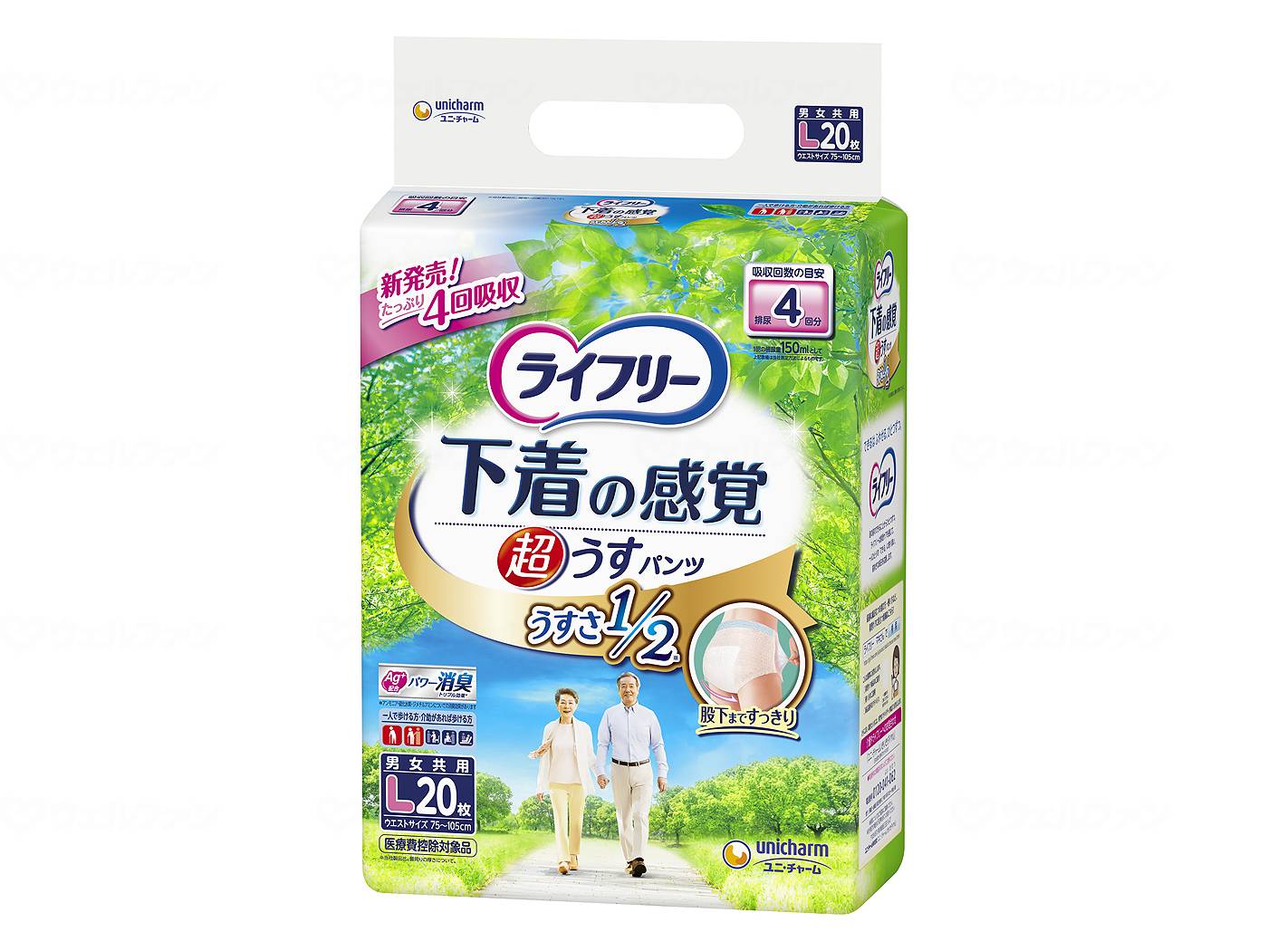 ユニ・チャームT超うす型下着の感覚ﾊﾟﾝﾂ4回 ｹｰｽ L
