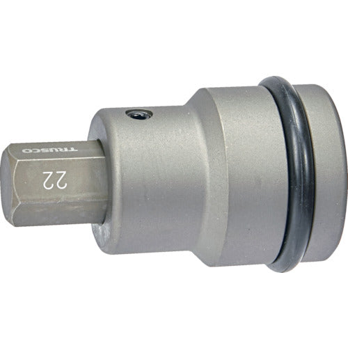 ＴＲＵＳＣＯ　インパクト用ヘキサゴンソケット差替式ソケット・ビット　差込角２５．４ｍｍ　対辺２２ｍｍ　T8-22AHH　1 Ｓ