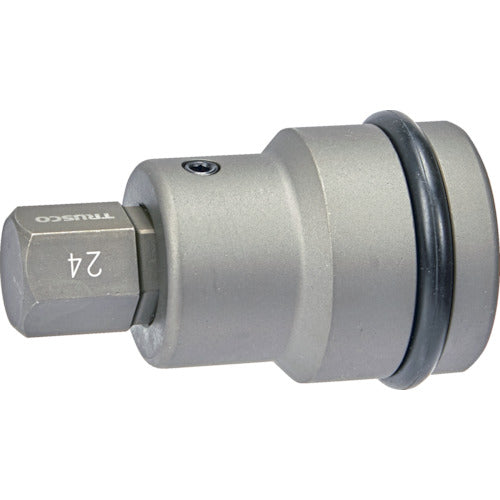 ＴＲＵＳＣＯ　インパクト用ヘキサゴンソケット差替式ソケット・ビット　差込角２５．４ｍｍ　対辺２４ｍｍ　T8-24AHH　1 Ｓ