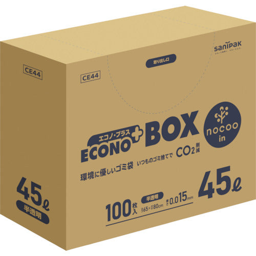 Sanipack Econo Plus BOX 노쿠 45L 100 매 0.015mm CE44 1 상자
