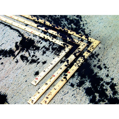 SK gold curved ruler 1 shaku 5 sun, quick step scale, same marks on both sides, GSDD-15SKD, 1 piece