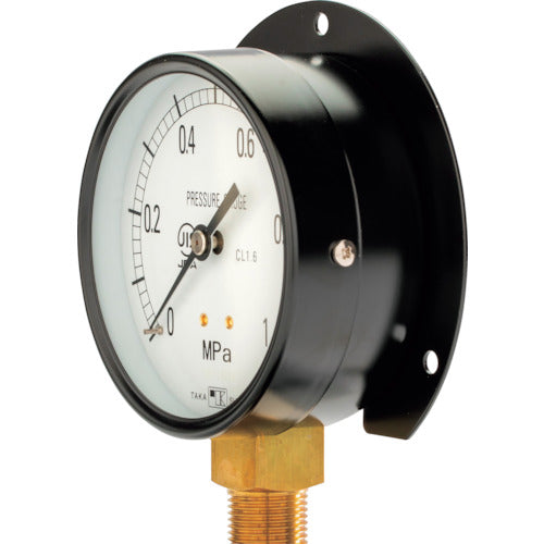 Takashima General Pressure Gauge (B Frame Vertical Type, φ75) Pressure Range 0.0-6MPa R3/8 1024160 1 pc