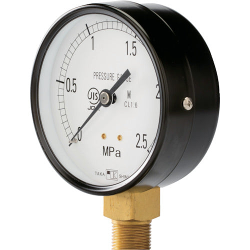 Takashima General Pressure Gauge (A-frame Vertical Type, φ75) Pressure Range 0.0-2.5MPa R3/8 [1022125] 1022125 1 pc
