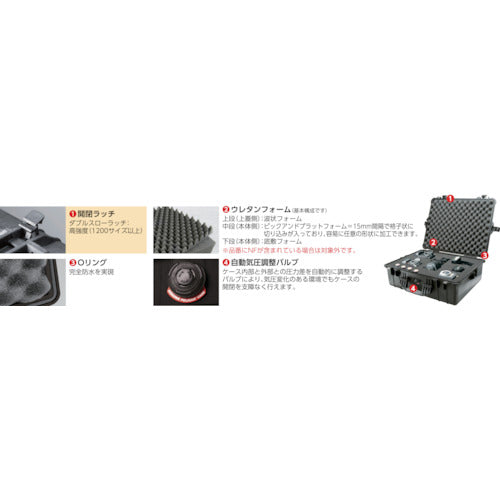 PELICAN Medium Case 1450 Black 418 x 330 x 173 1450BK 1 pc