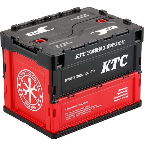 ＫＴＣ　ＫＴＣ折り畳みコンテナ　２０Ｌ　（ブラック）　YG-195BK　1 個