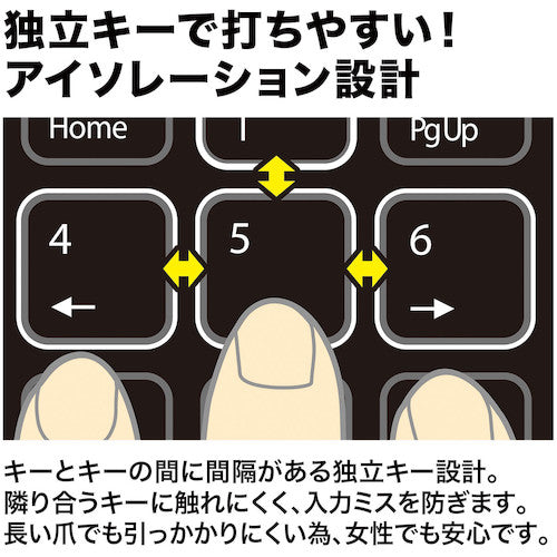 SANWA Silent Wireless Numeric Keypad Mouse Set NT-WL23SETBK 1 piece