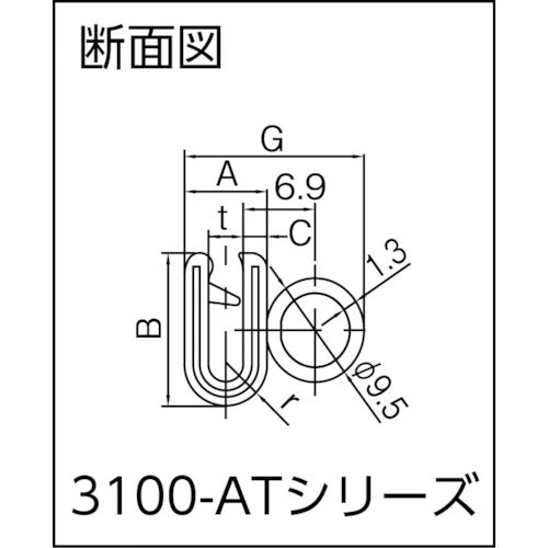 ＩＷＡＴＡ　クッション　トリムシール　３１００−Ａシリーズ　（１Ｍ）　１．６ｍｍ用　3100-B-3X16AT-L1　1 本