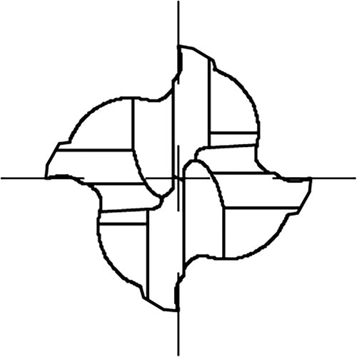 오미 초경 4장 칼날 스퀘어 엔드밀(쇼트) 칼날수 4 칼날 직경 3mm OES4S-0030 1개