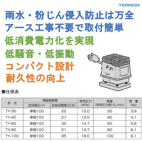 ＴＥＲＡＤＡ　電磁式エアーポンプ　TY-30　1 台