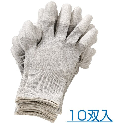 ＨＯＺＡＮ　静電気防止手袋（指先コートタイプ）　ＥＳＤグローブ　Ｌ（１０双入り）　F-66-L　1 袋