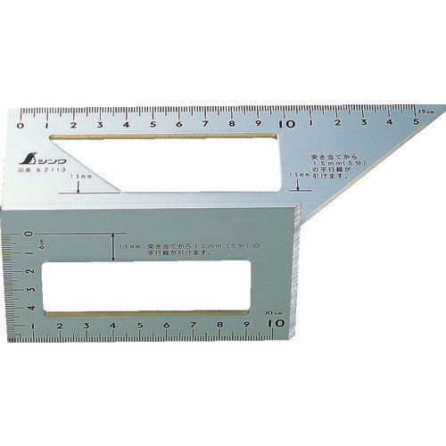 シンワ　一発止型定規アルミ　62113　1 個