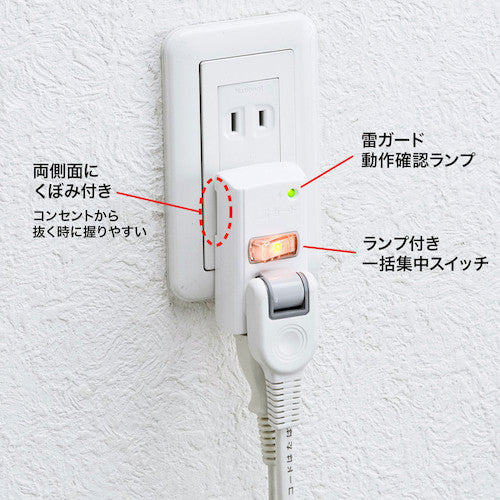 SANWA Lightning Guard Tap TAP-SP221 1 piece