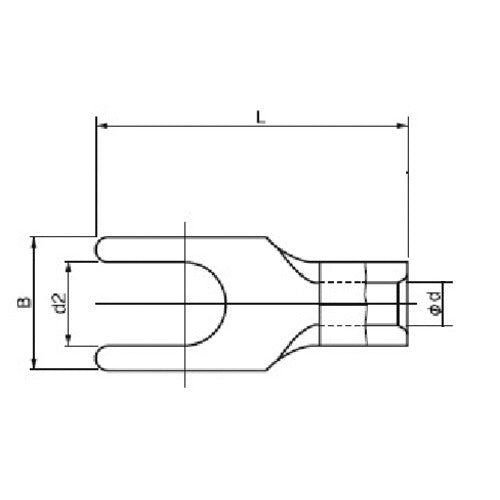 ＪＳＴ　角先開形端子　０．５−２Ａ　　（１００個入）　0.5-2A　1 袋