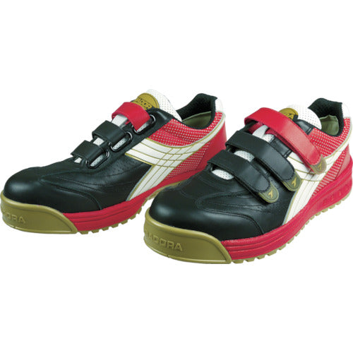 Diadora Robin Safety Work Shoes Black/White/Red 24.5cm RB213-245 1 pair