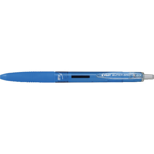 Pilot Oil-based Ballpoint Pen Super Grip G Knock Type Antibacterial Clear Blue BSGK-10FK-CSL 1 Pen