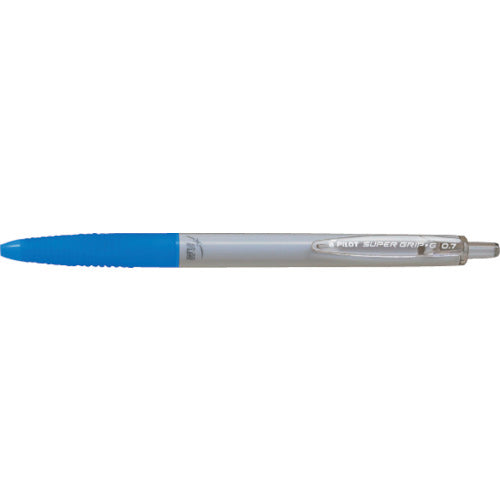 Pilot Oil-based Ballpoint Pen Super Grip G Knock Type Antibacterial White Blue BSGK-10FK-WL 1 Pen