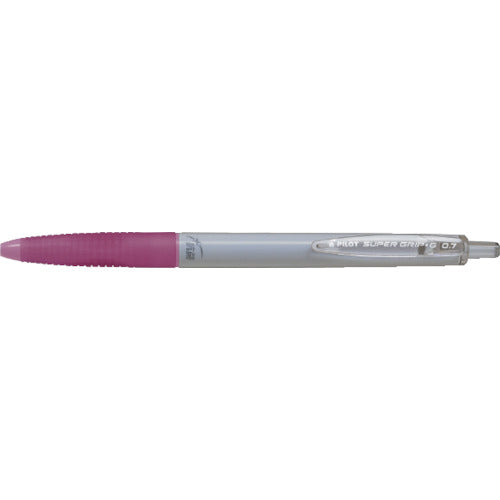Pilot Oil-based Ballpoint Pen Super Grip G Knock Type Antibacterial White Pink BSGK-10FK-WP 1 Pen