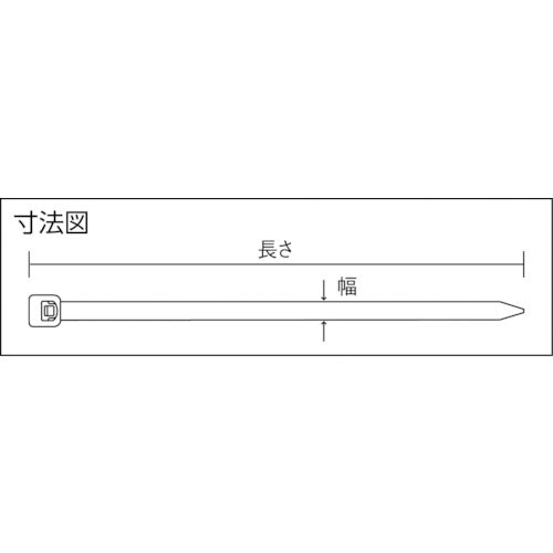 ＰＡＮＤＵＩＴ　【売切廃番】ナイロン結束バンド　ナチュラル　幅７．６×長さ２４９　（５０本入）　PLT2.5H-L　1 袋