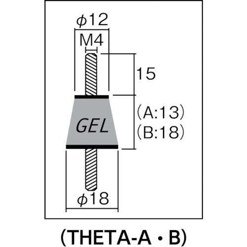 Ｔａｉｃａ　防振材インシュレ−タ−　ＴＨＥＴＡ−Ａ　０．５〜０．８ｋｇ　THETA-A　1 個