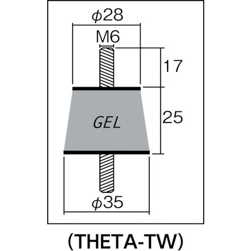 Ｔａｉｃａ　防振材インシュレ−タ−　ＴＨＥＴＡ−ＴＷ　１２．５〜２５．０ｋｇ　THETA-TW　1 個