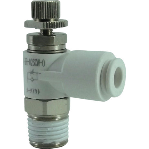 치요다 파이브 스피드 컨트롤러 α 화이트 미터 아웃 6mm・R1/4 F6R-02SCW-O 1개