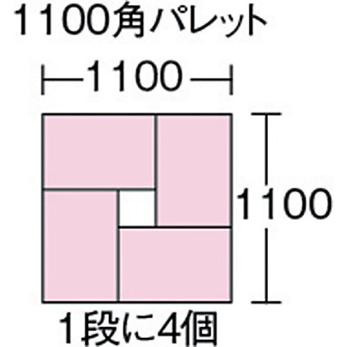 サンコー　ネスティングコンテナー　２０３７８２　サンバケット＃３７Ｎ−２（ハンドル付）ライトグレー　SKBU-37N-2H-GLL　1 個