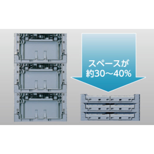 サンコー　ＴＰ規格折りたたみコンテナー　５５６７００　ＴＰＯ−３４３ライトグレー　SK-TPO343-GLL　1 個