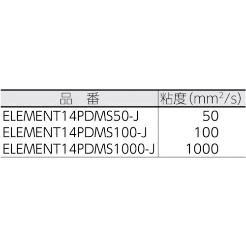 モメンティブ　ジメチルシリコーンオイル　ＥＬＥＭＥＮＴ１４　ＰＤＭＳ　１０００−Ｊ　１ｋｇ　ELEMENT14PDMS1000-J　1 個