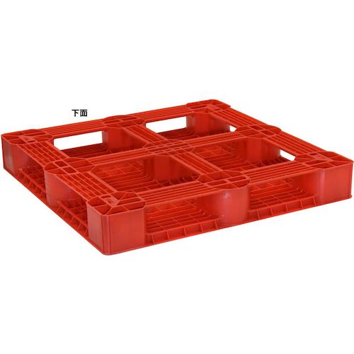 ＴＲＵＳＣＯ　樹脂パレット　片面４方差　１１００Ｘ１１００　赤　SLA-1111N-R　1 枚