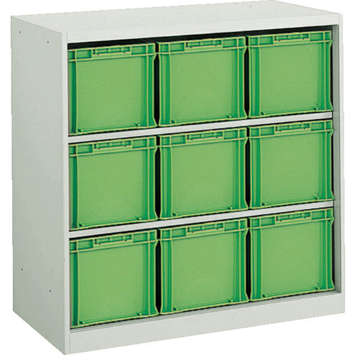 TRUSCCO 컨테이너 랙 케이스 밴 랙 케이스 CF형 F-3GRX9개 부착 302CF-C9GR 1대