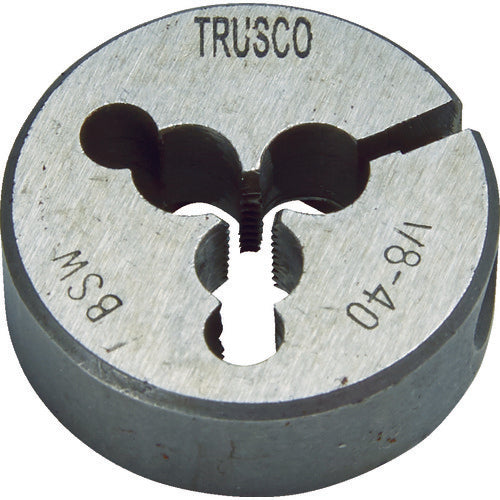 ＴＲＵＳＣＯ　丸ダイス　２５径　ウイットねじ　１／８Ｗ４０　（ＳＫＳ）　T25D-1/8W40　1 個