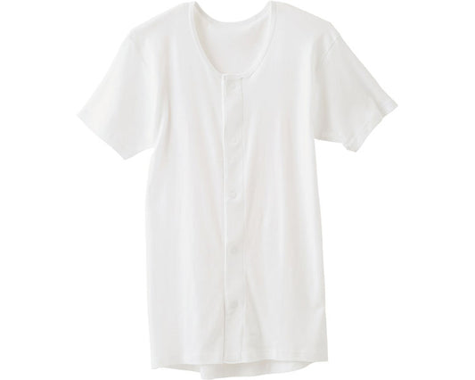 快い　インド綿　半袖　紳士用 / Q0011T　ホワイト　LL　1 枚